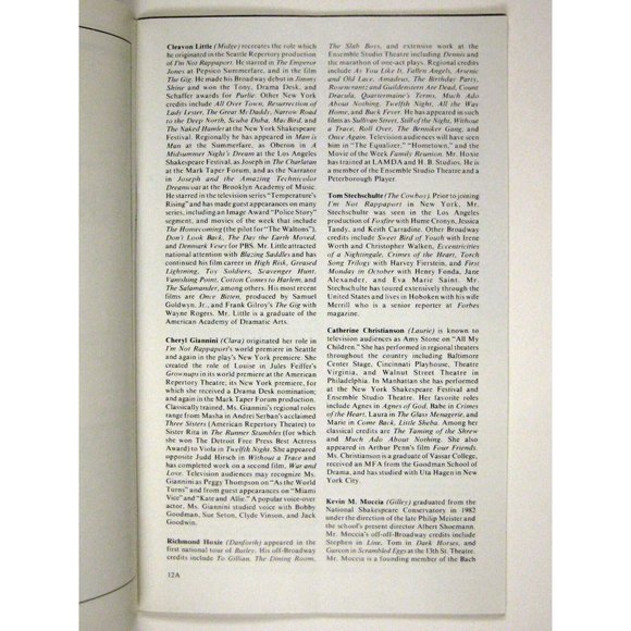 I'm Not Rappaport Stagebill 1987 National Theatre Judd Hirsch Cleavon Little - Picture 6 of 7